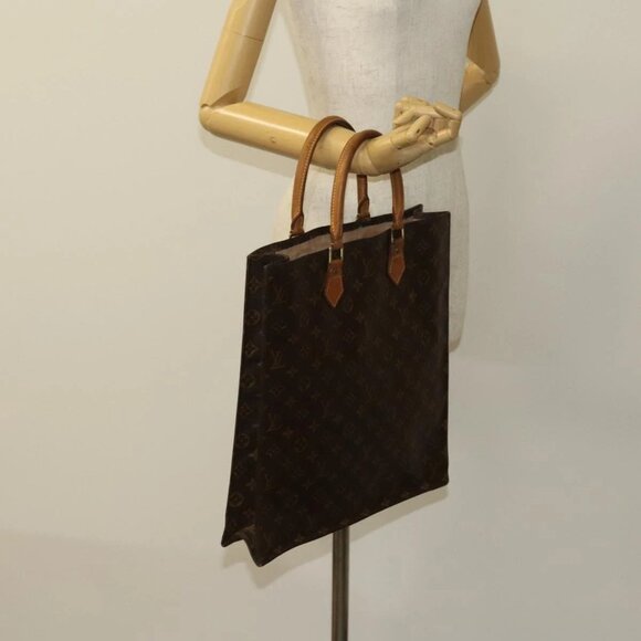 LOUIS VUITTON Monogram Sac Plat Hand Bag M51140 LV Auth - Picture 1 of 14